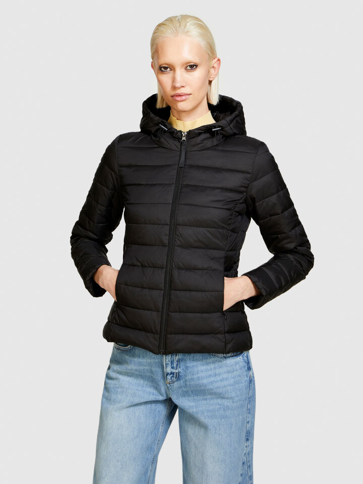 Padded slim comfort fit jacket - women's puffer jackets and coats - Black | Sisley image number 4